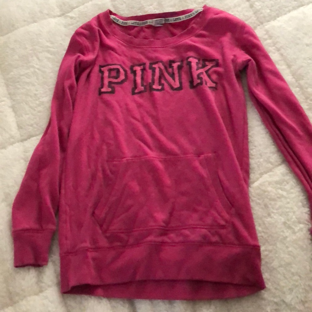 pink sweatshirt
